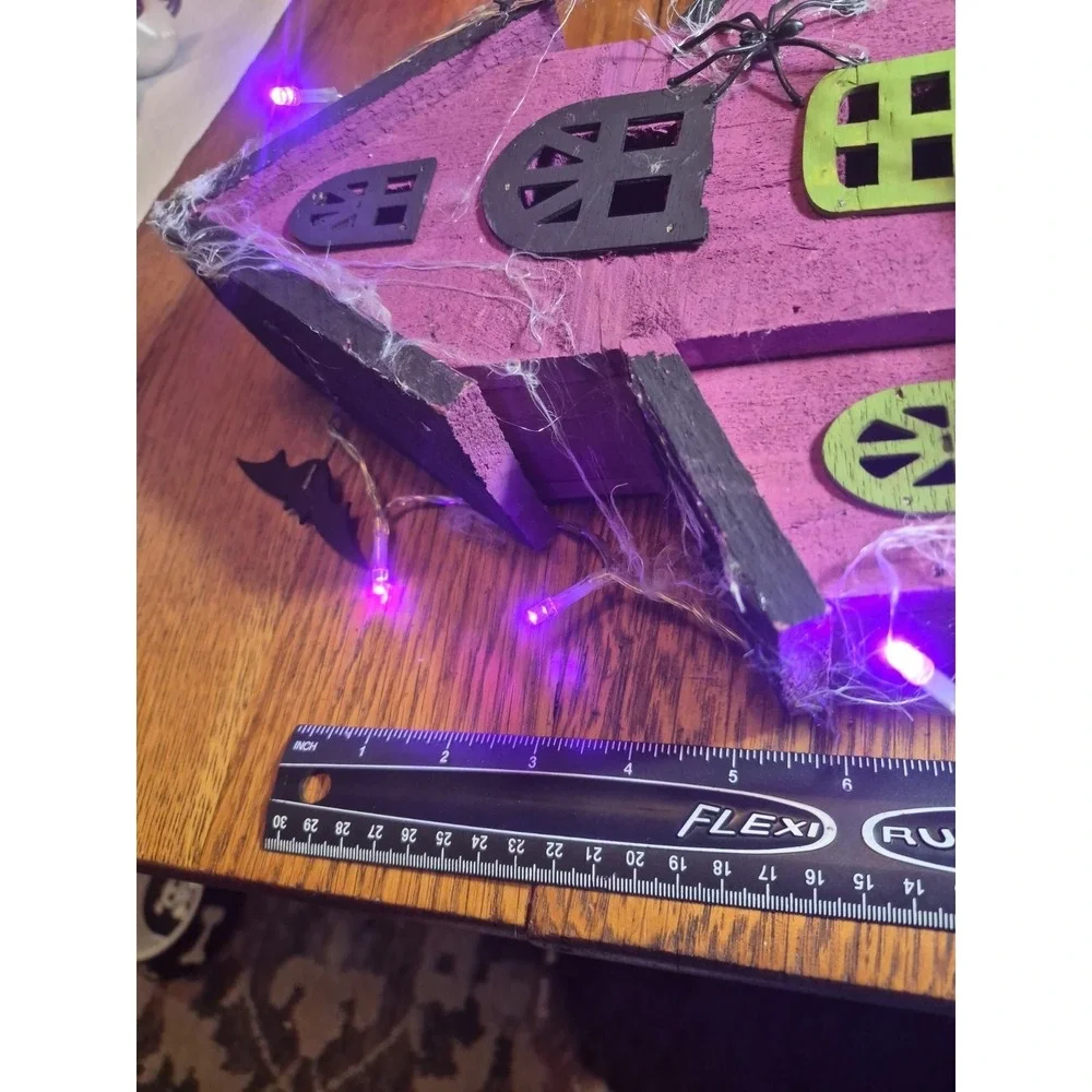 Wooden Halloween HOUSE With Lights